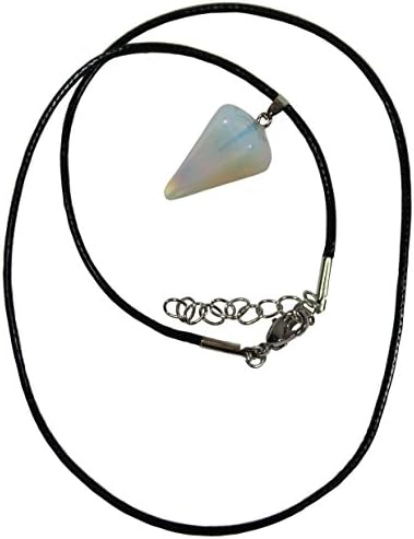 Opalite Pendulum Pendant, Protective Pouch and Necklace Set.