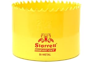 Starrett HSS Hålsåg i bi-metall – FCH0212 snabbskuren extra kobolt hålsåg – för rostfritt mjukt ark trä plast olika material – 64 mm