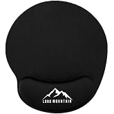 Lord Mountain Ergonomic Mouse Pad Wrist Supported &ndash; Soft Filled Anti-Slip Black Mousepad