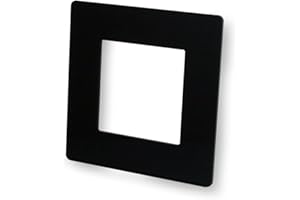 TIELO Double & Single Light Switch Surround Acrylic Finger Plate Panel Socket Multiple Colours (Single, Black)