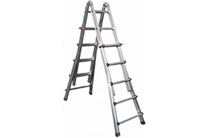 Frigerio Scala Professionale Sfilo Telescopico, Alluminio, Gradini 10+10, Portata 150 Kg, Lunghezza 5,03Mt, SCA 1970/20R