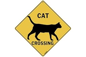 EpochSign Plaque en métal en Forme de Chat Silhouette Traversée 30,5 x 30,5 cm