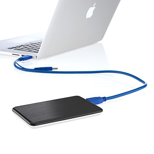 deleyCON USB 3.0 Gehäuse extern – black/silver 2,5 zoll USB 3.0 - 3