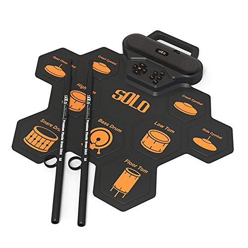 Batería electrónica Midi Drum Set Roll Up batería práctica Drum con Pedales y Baquetas portátil Instrumento de Silicona I.Deal para Principiantes