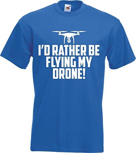 I'd Rather Be Flying My Drone Quadcopter T-Shirt Mens New Pilot Flying FPV Gift
