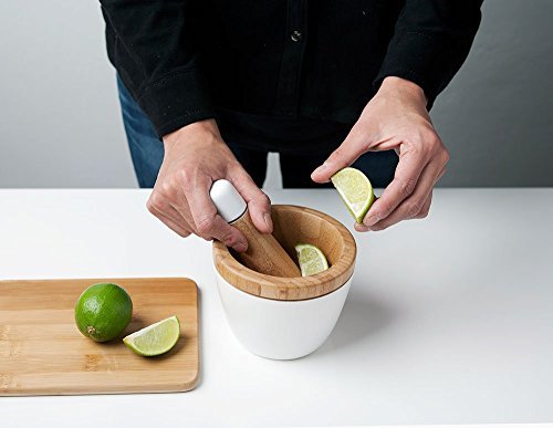 schöner Mörser mit Stößel Gewürzmörser Gesichtsmaske DIY SPA Mortar & Pestle Durchmesser 12,4 cm, Höhe 10 cm (**!!Achtung!!**: Der weiße Teil des Stößel ist nur ein Handgriff. Bitte benutzen Sie nur das andere größere Ende zu stoßen.) - 3
