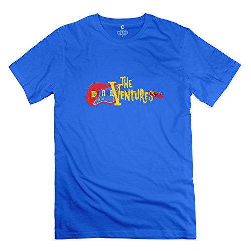 Crystal Men's The Ventures Brand Design T-Shirt RoyalBlue US Size S