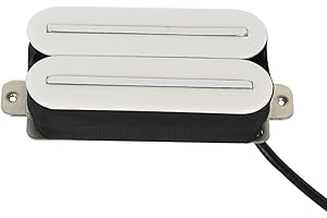 FLEOR Pastilla de alto rendimiento Pastillas humbucker de doble riel caliente Humbucker de pastilla de guitarra eléctrica de cerámica,Blanco