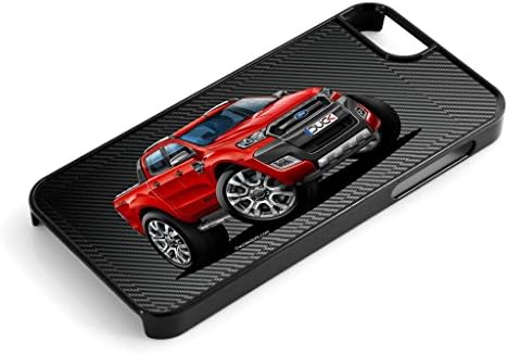 WickedArtz Cartoon Car Ford Ranger T6 Wildtrak 2015+ Double Cab Pick Up iPhone 6/6s Case/Cover (Dark Red)