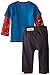 Hatley Baby-Boys Infant and Track Pants Farm Tractors Clothing Set, Blue, 12-18 Months