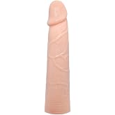 TruvaShop Joy 6cm Dolgulu S&uuml;per Realistik Penis Kılıfı Uzatmalı Prezervatif