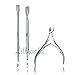 Stainless Steel Nail Cuticle Spoon Pusher Remover Clipper Nipper Cutter Cut Set