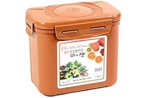 E-Jen ( 1.7l 1.7L, Earthenware Brown) - Premium Kimchi, Sauerkraut Container Probiotic Fermentation with Inner Vacuum Lid (Earthenware Brown, 1.7l1.7L)