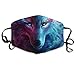 Produktbild Fashion Outdoor Mouth Mask with Design, Reusable Half Face Mask Anti-dust Mask, Unisex Galaxy Nebula Wolf Starry Mouth Face Masks Women Printing Motorcycle Anti Dust Face Mouth Mask-Reusable Mens