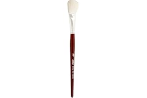 Silver Brush Limited - Pinceau mouilleur Blanc 5519S Silver Mop pour l'huile, l'acrylique et l'aquarelle - Manche Court - Taille 3/4"