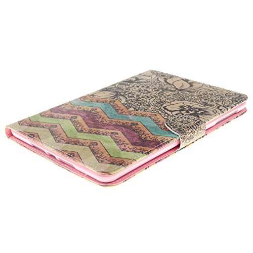 HB-Int 3 in 1 Flip Schutzhülle für iPad Mini 1 / 2 / 3 PU Leder Etui Stand Funktion Hülle Bunt Wallet Case Kartenfächer Book Style Cover Blumen Multifunction Modicsh Holder Tablet PU Ledertasche Magnetverschluss Dünn Slim Bumper Zubehör mit Stylus Pen und Staub Stecker - 3