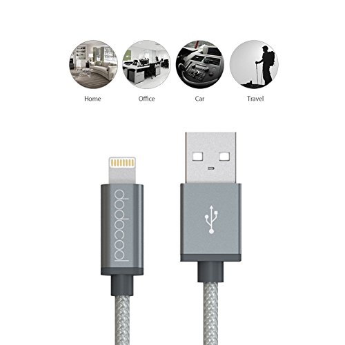 dodocool Lightning Kabel [Apple MFi zertifiziert] 8 pin Applekabel Datenkabel Verbindungskabel USB Kabel Syncing kabel für iPhone iPad ipod 10ft / 3m Weltraum Grau - 5