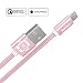 GeekCases Nylon [1M - 3.3 Ft.] Braided Micro USB 2.4A Fast Charging Cable - ROSE GOLD RS.349.00