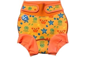 Bubble Tots Go Anywhre Swim Nappy (Orange Under The Sea, XL - 12-24 Months)
