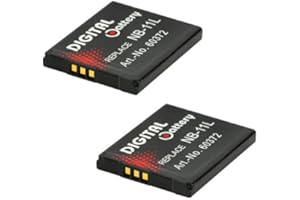 NAHAS-SHOP 2x Ersatz Akku Set NB-11L für Canon Ixus 125 HS, Ixus 132 135 140 145 150 155 160 165 170 175 180 185 190, IXUS 240 HS, IXUS 265 HS, IXUS 275 HS, IXUS 285 HS, PowerShot A2300, A2400 IS, A2500, A2600, A3400 A3500 A4000 SX400 SX410 SX420 SX430 IS