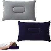 Şişme Kamp ve Seyahat Yastığı, Ergonomik Tasarım, Kadife Y&uuml;zey, Taşınabilir