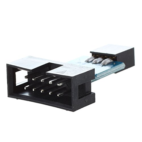 TOOGOO(R) 10 Pin zu 6 Pin Adapterplatine M / F fuer AVRISP USBASP STK500 Schwarz Blau - 4