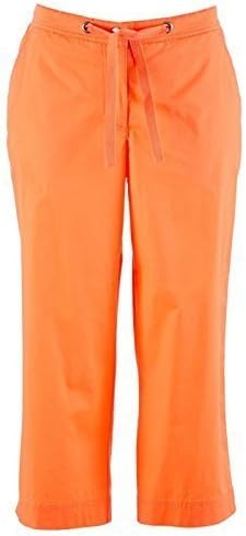 Ladies 3/4 Pants with Ribbon Tie, 133195 in Nectarine - see description, 50