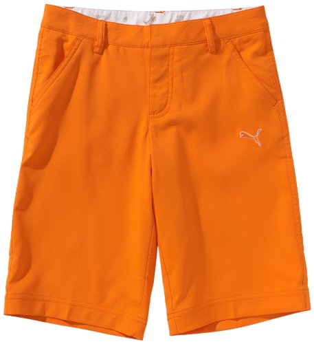 PUMA Tech Junior Short de Golf pour Fille Orange Orange Vif