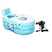 Produktbild lyy Aufblasbare verdickte Adult Folding Plastic Tub ( Farbe : Blau , größe : Electric pump )