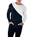 Produktbild Elecenty Tops Shirt Herren,Männer Patchwork Sportshirt Slim Oberteile Langarm Herbstmode Bluse Hemden Muskelspitze Hemd Abschlag Oberteile Blusentop