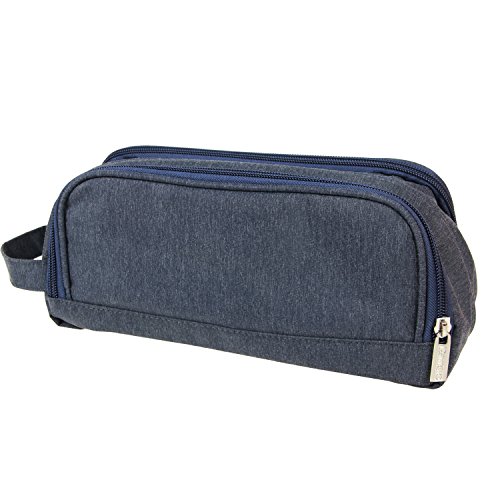 Damero Universale Organiser Tasche mit Doppelschicht Tragtasche für Reise zum Ladegrät/Eletronisches Zubehör für Reiseorganisator (Groß, Dunkelblau) - 2