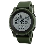 Uhr Herren Digital Mumuj Mode Elegant Luxury Uhr Analog Analog Military Armee Uhr Sport LED Wasserdicht Armbanduhr Outdoor Reisen Uhr (Grün)
