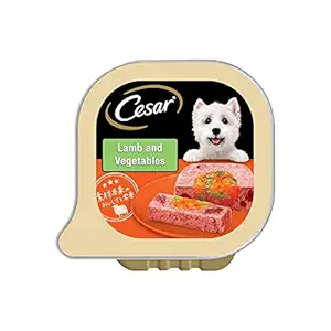 Cesar Adult Wet Dog Food, Lamb & Vegetables, 6 Trays (6x100g)