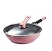 Produktbild Maifan Stein Antihaft Topf Rauchfrei Suppentopf Wok Bratpfanne Set 2 Stück Rosa Und Rot Haushalt,Pink