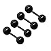Produktbild Thenice, Hantel Ohrstecker, 0,8 mm, 20 g, 4 Stück, Black Ball 3 mm, Damen: One size