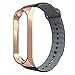 Produktbild kashyk kompatibel für Xiaomi Mi Band 3 ArmbandSoft Silikon mit Metallrahmen Ersatz Uhren Zubehör Wristband Armbänder für smart Watch Ersatz Klassisch Armband in 4 Farben Trageschlaufe (Schwarz)