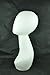19" Tall PVC Plastic Mannequin Head Matte White Color