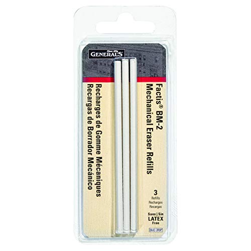 Factis Pen Style Mechanical Eraser Refills 3/Pkg-