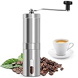 ☕【Kompakt & Tragbar】Kleine und leichte Hand-Kaffeemühle und einfach zu transportieren. Keine Batterien, kein Strom oder kein lange Plastikkabel brauchen. Nicht nur für Zuhause, Büro geeignet, sondern auch eine fantastische Wahl für Dienstreise, Reisen, Urlaub Camping usw.