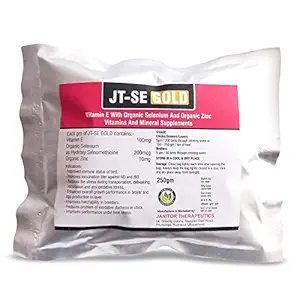 Janitor Therapeutics JT ? SE Gold (250 Grams) Multivitamins & Mineral Supplements for Poultry and Birds | Poultry Feed Supplements with Vitamin E, Selenium and Zinc