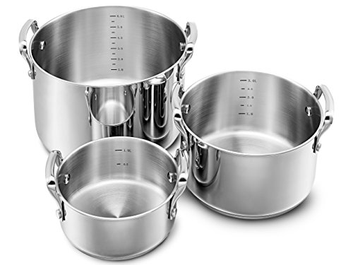 Kopf 124856 Harmony 3-piece cooking pot set, stainless steel