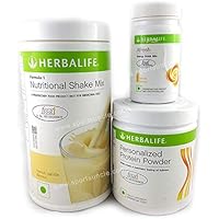 Herbalife Nutrition Shake Mix Vanilla Flavour Weightloss Package (Formula one vanilla shake 500gm, PPP 200gm, Afresh…