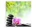Produktbild kunst-discounter Orchidee Zen Wandbild A06141 Canvas Leinwandbild quadratisch auf Keilrahmen Größe 20 x 20 cm