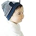 Etosell Kids Lovely Newborn Baby Cotton Ears Stripe Cotton Baby Beanie Warm Hat Caps (Blue)
