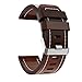 Produktbild Hunpta Luxuxlederarmband Wiedereinbau Uhr Band mit Hilfsmitteln für Garmin Fenix 5x GPS Uhr (Braun)