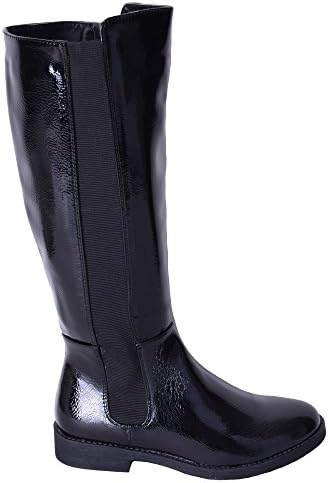 £24.99 Womens Ladies Knee High Flat Boots Elasticated Fit AW17 Comfort Everyday Shoes Size