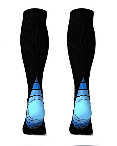 3 pares de calcetines de compresión para mujeres y hombres (15 - 20 mmHg) - ideal para médicos, circulación, recuperación, lactancia, viajes y vuelo - Running & Fitness