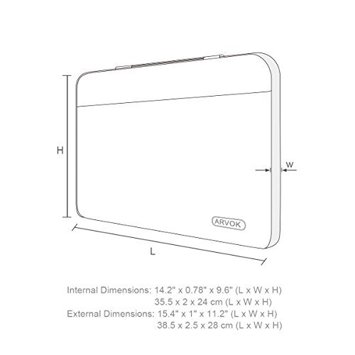 Arvok 15 15,6 16 Zoll Notebooktasche Laptoptasche Aktentasche Wasserfest Canvas-Gewebe Laptop Schutzhülle Mit Griff Henkel & Reißverschluss-Tasche/Ultrabook/ Netbook Tasche/ Tablet Hülle Tasche/ Laptophülle/ Hülle Sleeve Tasche Für Acer/ Asus/ Dell/ Fujitsu/ Lenovo/ HP/ Samsung, Grau - 2