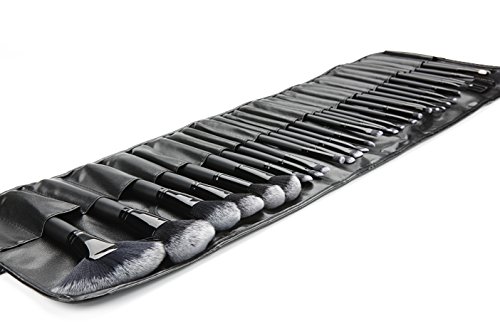 Make up Pinsel set 32+1 -teiliges Schmink Pinselset mit Etui Kosmetik Lidschatten Gesichtspinsel Miracle schwarz Make-up Schwamm luxuriös stilvoll Geschenkschachtel - 3