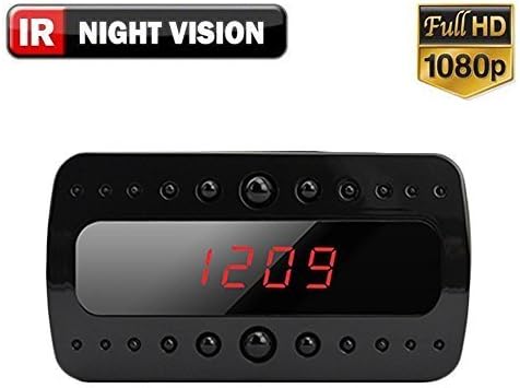 Ugetde FULL HD 1920*1080P HD Mini Clock Hidden Camera Night Vision 120 Degree Wide View Angle